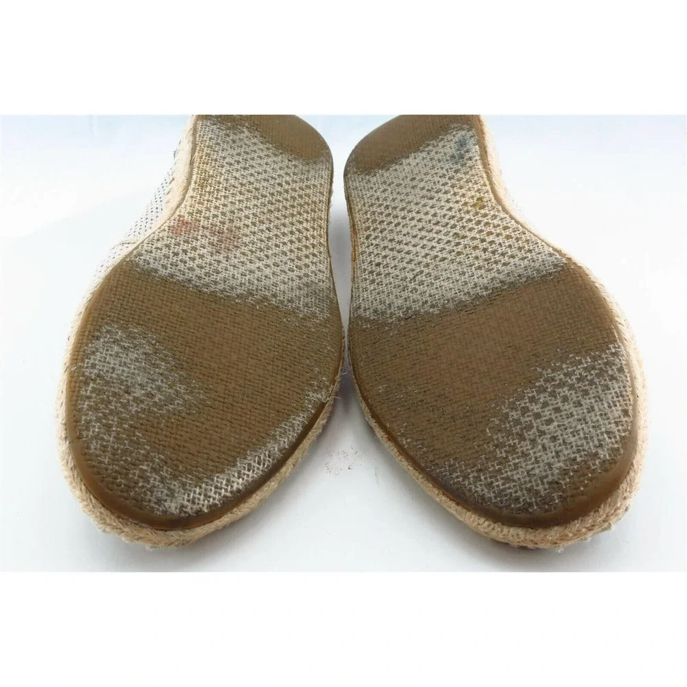 Toms Size 7‎ Medium Beige Round Toe flats Leather Women